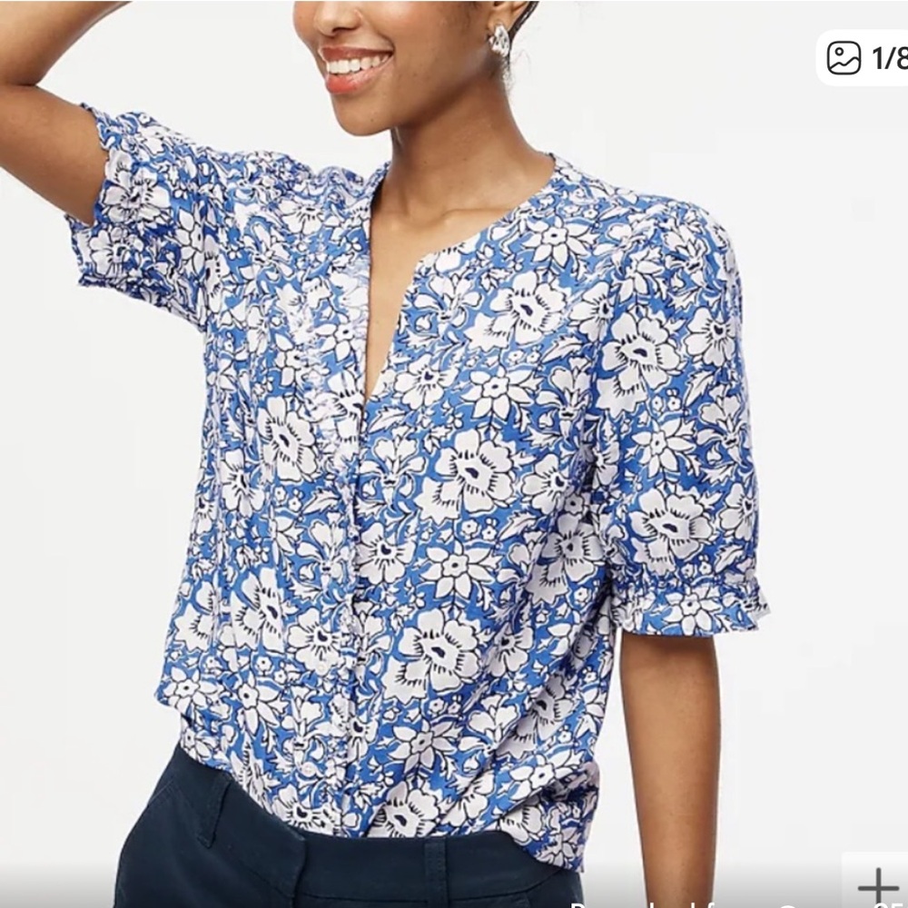 J. Crew Floral Blouse